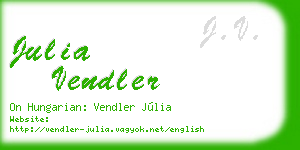 julia vendler business card